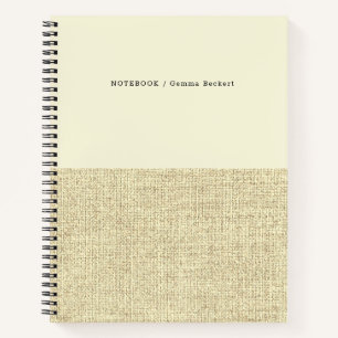 Beurre moderne Jaune et Carnet Motif lin