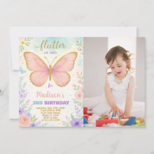 Beurre modifiable Invitation d'anniversaire avec p