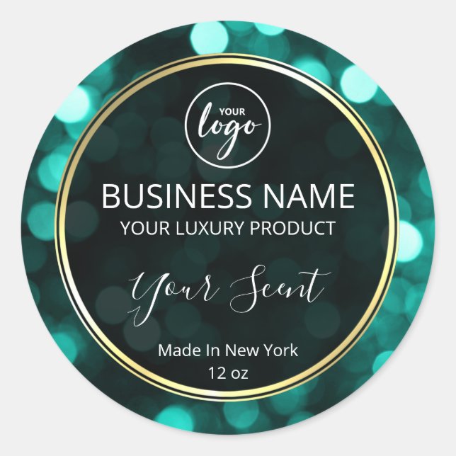 Beurre noir Shimmer Turquoise Étiquettes (Devant)