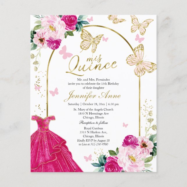 Beurre Quince Invitations Bilingue Budget (Devant)