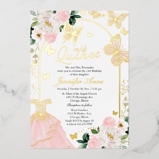 Beurre Quince Invitations Blush Floral (Recto)