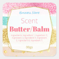 Beurre rose pâle Beurre Visage Crème Étiquettes de