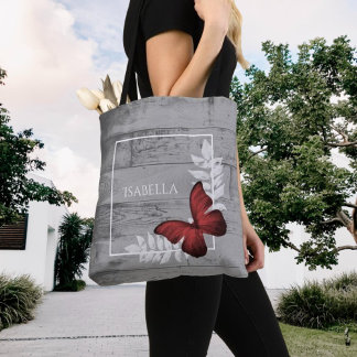 Beurre rouge Sac fourre-tout personnalisé rustique