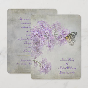 Beurre sur Lilacs invitation de mariage