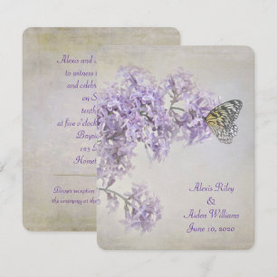 Beurre sur Lilacs invitation de mariage