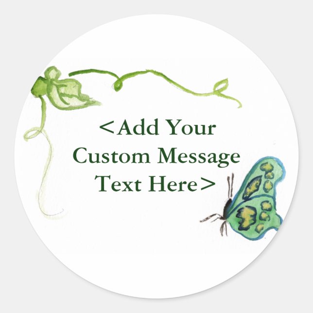 Beurre vert et Stickers Étiquette Vin vert (Devant)