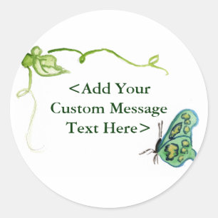 Beurre vert et Stickers Étiquette Vin vert