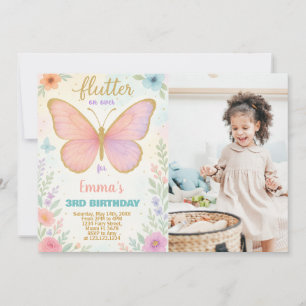 Beurre Whimsical Invitation d'anniversaire avec ph