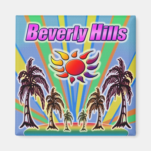 Beverly Hills Été Aimer Magnet (Devant)