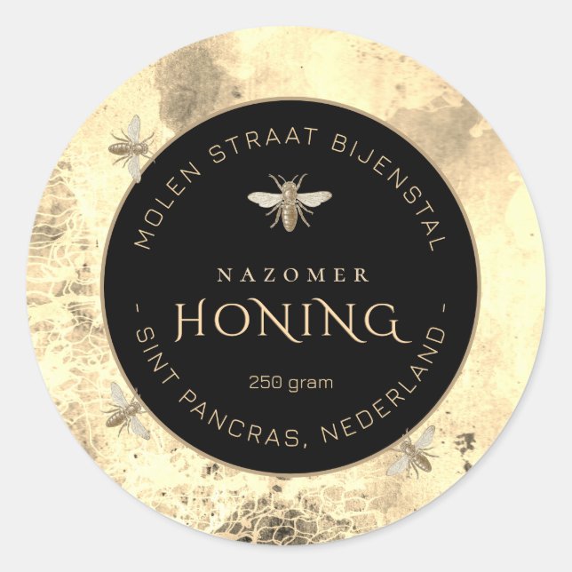 BEWERKBARE HONNEUR ÉTIQUETTE rencontre bij en honi (Devant)