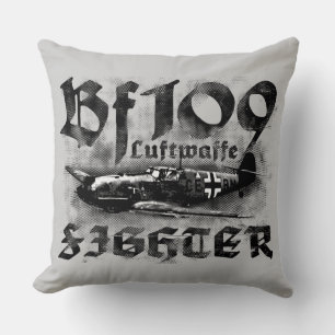 Bf 109 Oreiller à jet de coton de qualité A 20x20