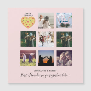 BFF Photo Collage Cadeaux Dusty rose PIZZA Amis