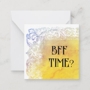 *~* BFF TIME ? Carte de note plat AP63 Relation