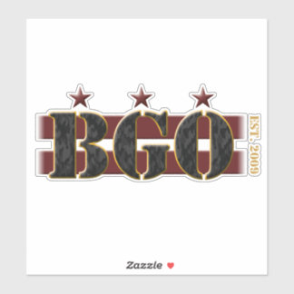 BGO Logo Vinyl Sticker (8" x 8" transparent)
