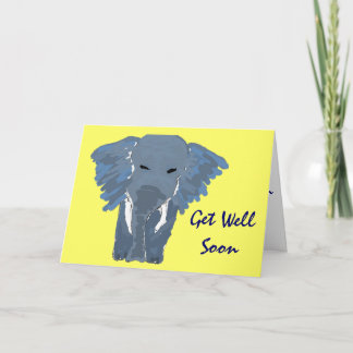 BH- Elephant Artistique Se Bien Bientôt Carte