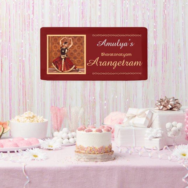 Bharatanatyam Arangetram Bannière en vinyle, 61cm  (Fête)