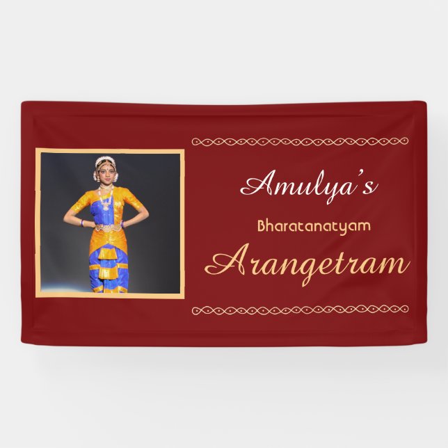 Bharatanatyam Arangetram Vinyl Bannière (Horizontal)