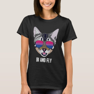 Bi and Fly Funny Cat Bisexual Bi Pride Pullover H