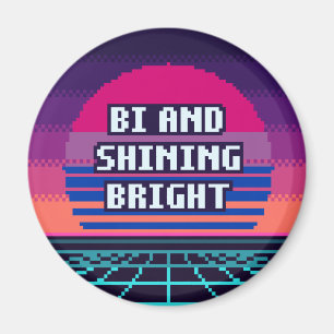 Bi et brillant de fierté Aimant Pixel