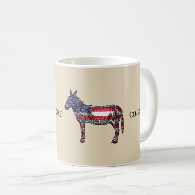 Bi-partisan, éléphant et âne cohabitent la tasse à (Devant droit)
