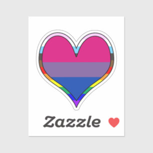 Bi Pride Sticker Coeur