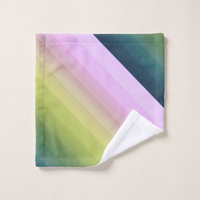 Bi vert pâle pâle vert pâle gris foncé (Gant de toilette)