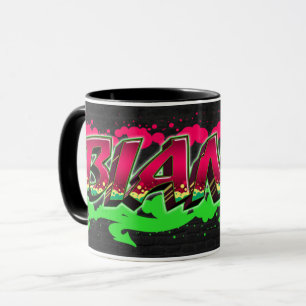 Bianca prénom Graffiti red Tasse verte