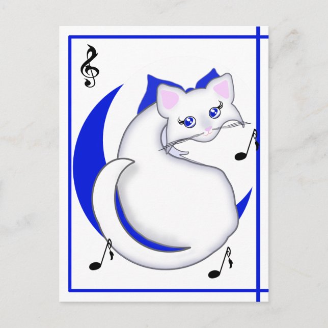 Bianca Toon Kitty chante la carte postale Blues (Devant)