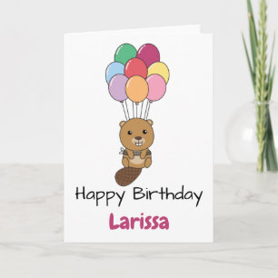 Biber S'Envole Avec Une Carte Ballons Colorée