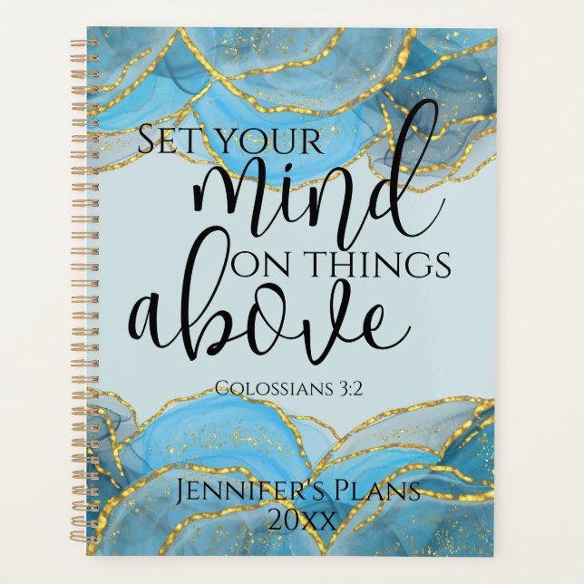 Bible chrétienne Verse moderne Élégant Encre Abstr (Devant)