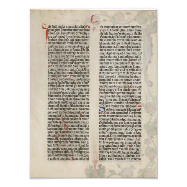 Bible Gutenberg page 2 Poster (Devant)