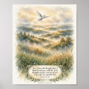 Bible KJV-Jérémie 29:11 Affiche de verset - Colomb