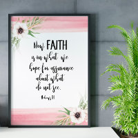Bible moderne Verse Hébreux poster d'art mural