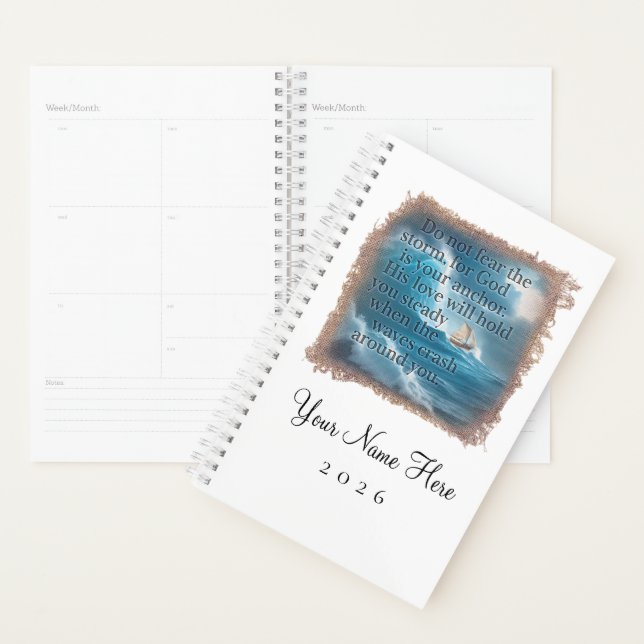 BIBLE QUOTE - Personalized Day Planner (Devant avec enveloppe)