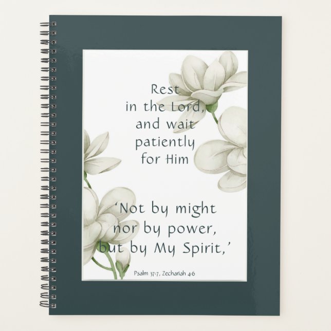 Bible Scripture Encouragement Quotes White Flower  (Devant)