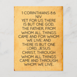 Bible Verse 1 Corinthiens 8:6 Carte postale