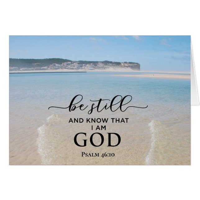 Bible Verse Be Still and Know I Am God Card (Devant horizontal)