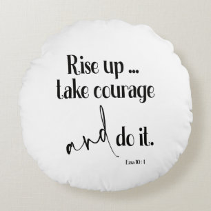 Bible Verse Coussin rond