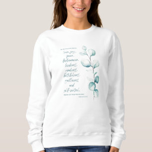 Bible Verse Écriture Blanche Femme Sweatshirt