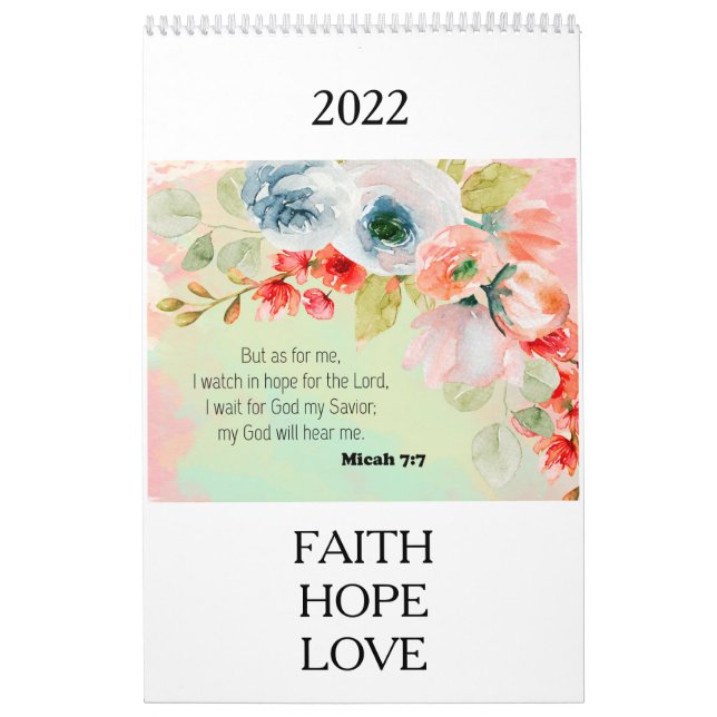 Bible Verse Floral Calendrier (Protection)