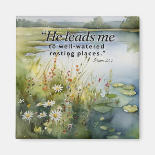 Bible Verse Fridge Magnet - Psaumes 23