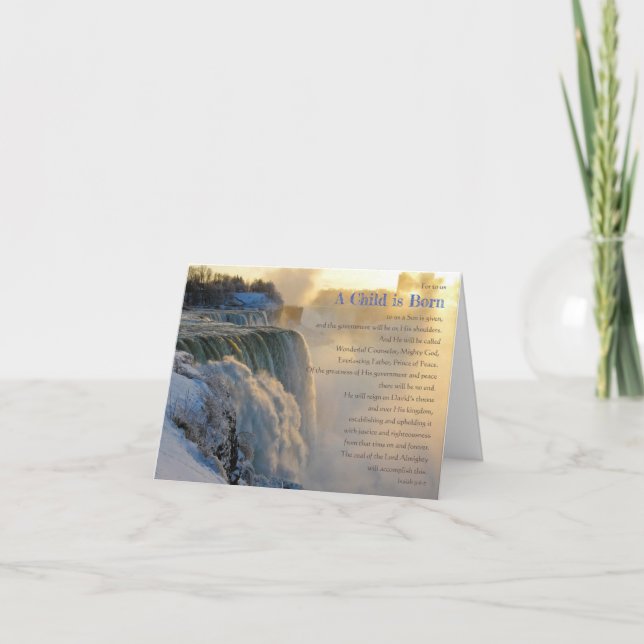 Bible Verse Isaïe 9:6-7 Carte de Noël (Devant)