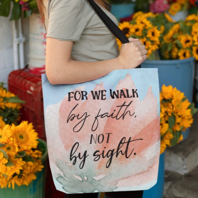 Bible verse Psalm Floral  Tote Bag (Créateur téléchargé)