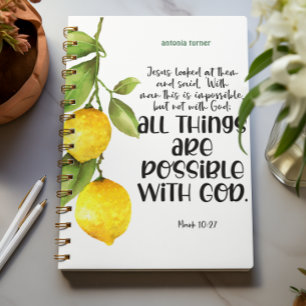 Bible verset Écriture Lemon Planner