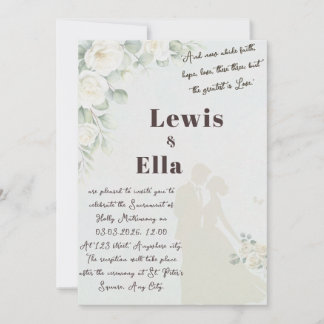 Bible verset Faire-part de mariage orthodoxe