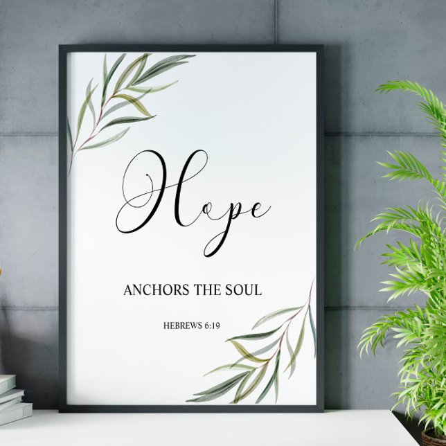 Bible verset Hébreux script feuille Poster (Créateur téléchargé)