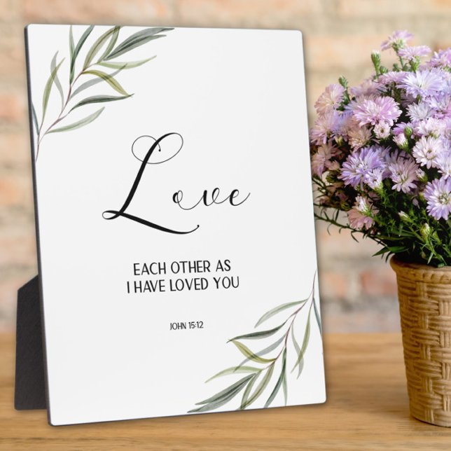 Bible verset Jean Écriture feuille Plaque (Créateur téléchargé)