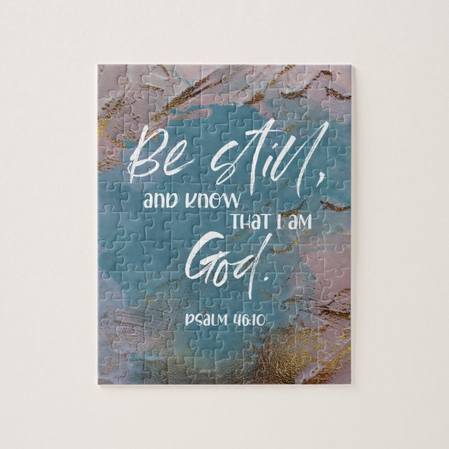 Bible verset Psaume floral puzzle (Vertical)