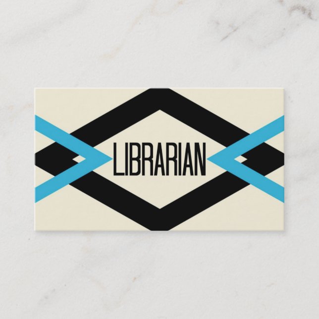 Bibliothécaire Carte de visite tendance (Devant)