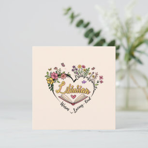Bibliothécaire compatissante - Floral Heart Design